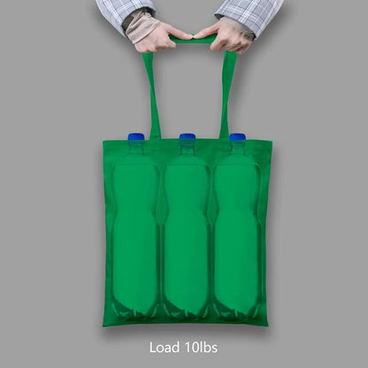 TOPDesign 24-Pack Economical 16"x15" Kelly Green Cotton Tote Bag, Lightweight Medium Reusable Grocery Shopping Cloth Bags, Suitable for DIY, Advertising, Promotion, Gift, Activity