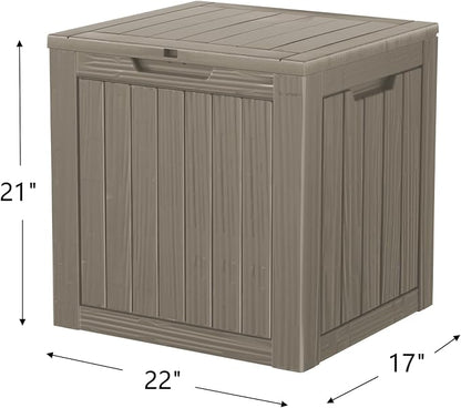Outdoor Storage Box, 35 Gallon Waterproof Deck Box, Quick Snap-Lock Resin - Image 2