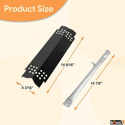 Grill Grates Replacement for Nexgrill 5 Burner 720-1046 720-1046A, Cooking Grate Replacement for Nexgrill Replacement Parts 5 Burner, Cooking Grate, Heat Shield and Burner Kit for Nexgrill 720-1046