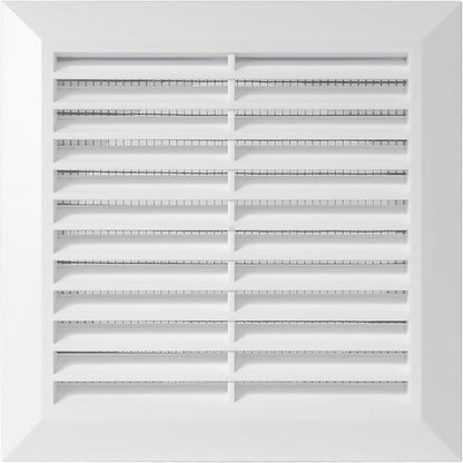 White 5'' Inch Ventilation Grille - Inside/Outside use - (Flange 4.9''Ø/Cover 6.7''x6.7'') - Air Vent Louver - Exhaust Hood - Available 3 Sizes / 4 Colors.