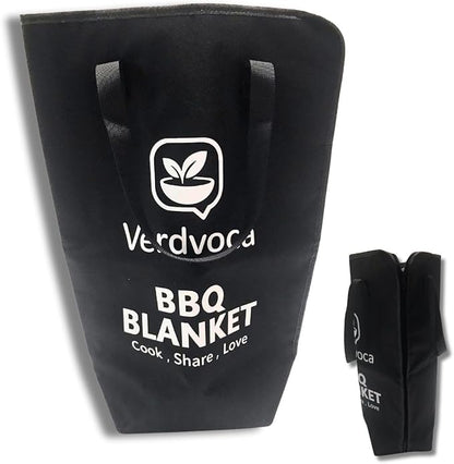 16L Black Collapsible BBQ Prep Tub with Locking Lids & 21 Inch Oxford Black BBQ Blanket for Resting Meat