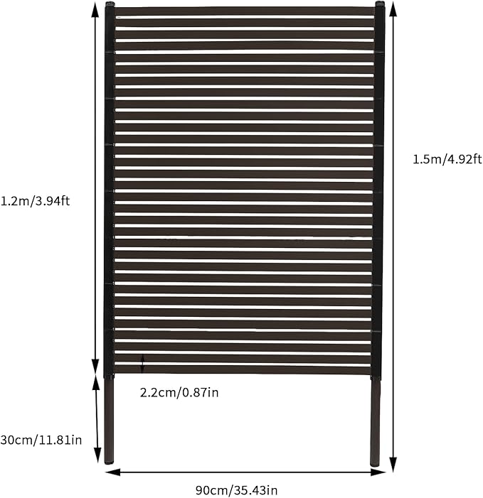 Outdoor Privacy Fence Screen, Privacy Fence Screen for Outside,Decorative Privacy Screen Fence Panels,3 ft W x 5 ft H Tall Divider for Outdoor Garden Backyard Patio