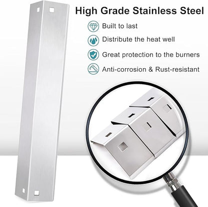 Criditpid Grill Replacement Parts for Char Griller 5050, 5650, 3001, 3030, 5072, 4000, King Griller 5252 Gas Grill, Cast Iron Grill Grates and Heat Plates Tent for Char-Griller Replacement Parts