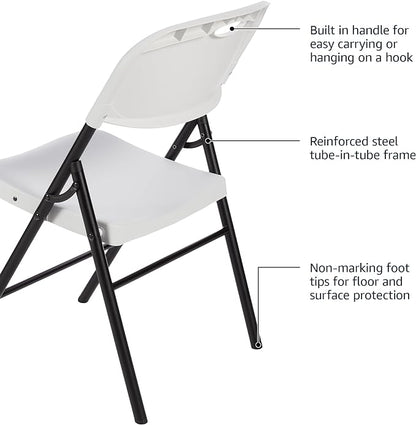Amazon Basics Foldable Portable Plastic Chair, 350-Pound Capacity - Image 5
