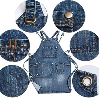 Jeanerlor Denim Hair Stylist Apron - Image 3