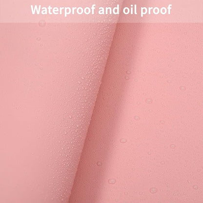 Night Stand Cover for Top - Small Table Cover Used for Bedside Table Waterproof and Easy to Clean Good Flatness Nightstand Protector Top (Pink+Silvery 15.75x23.6)