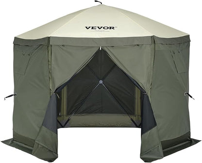 VEVOR Pop Up Gazebo Screen Tent 6 Sided Canopy Sun Shelter - Image 4
