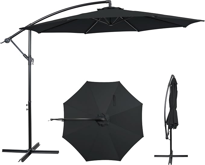 10FT Outdoor Offset Umbrella, Cantilever Patio Umbrella by AEOutdoorUSA