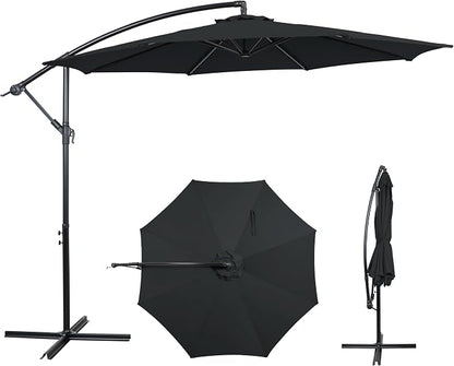 10FT Outdoor Offset Umbrella, Cantilever Patio Umbrella by AEOutdoorUSA