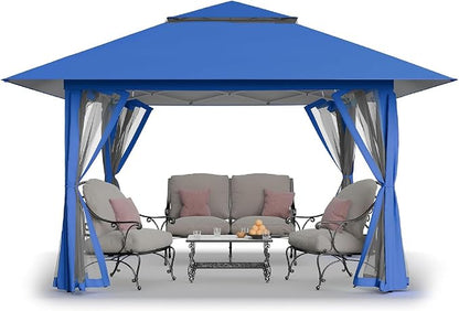 CROWN SHADES 13x13 Pop Up Gazebo, Outdoor Canopy Tent, Outdoor Gazebo by Unknown