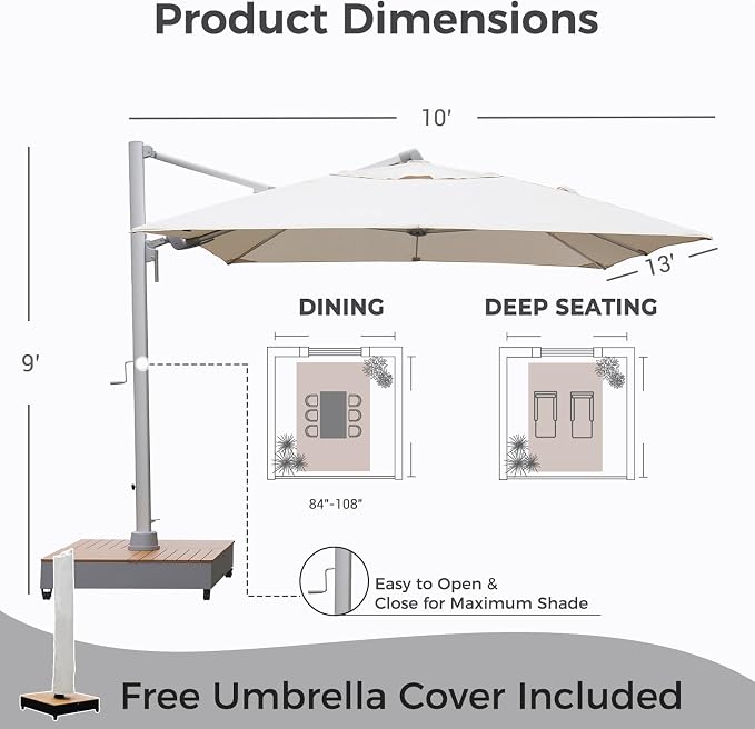 Grand patio 10x13 FT Patio Umbrella - Image 3
