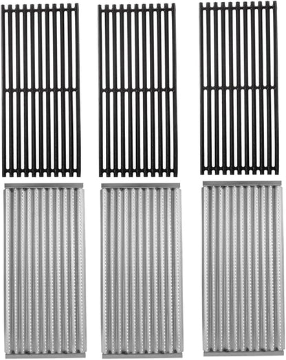 BBQ Future 17" Grill Grates Replacement Parts for Charbroil Commercial TRU-Infrared Gas Grills 463355220 463242516 463243016, Cast Iron Cooking Grid for Charbroil 463243016 463246018 G474-0017-W1