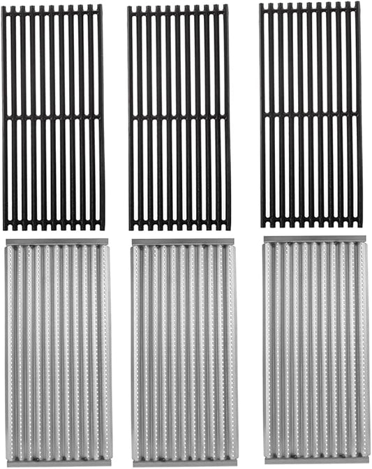 17" Grill Grates and Emitter for Charbroil TRU Infrared 3-Burner Gas Grill 463355220 463242516 463242515 466242515 463342420 463243016 463367016 463346017 Grill Replacement Parts G466-2400-W1