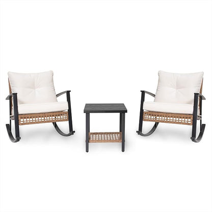 3-Piece Rocking Bistro Set, Outdoor Patio Furniture - Image 8