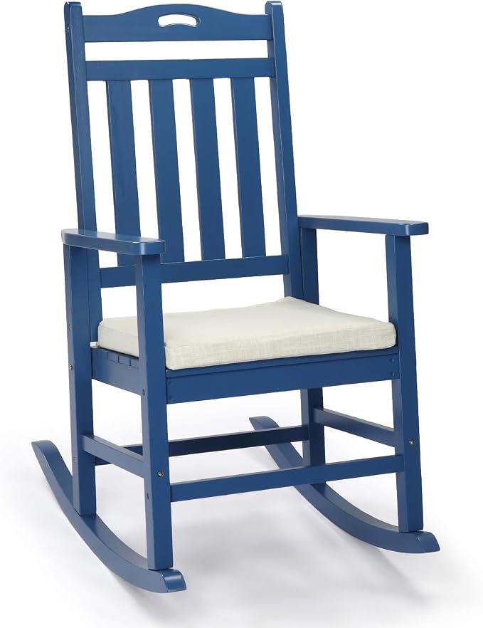 VINGLI Outdoor Rocking Chair, Wooden Rocking Chair by VINGLI