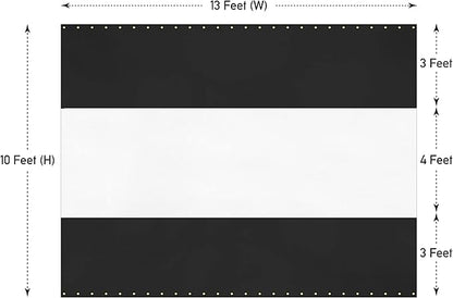 Covers & All Outdoor Clear Panel Curtain, 12 oz Vinyl Outdoor Curtains for Patio, Weather Resistant Waterproof Tarp with Brass Grommets for Pergola, Porch, Gazebos, Balcony (10'H x 13'W Feet, Black)