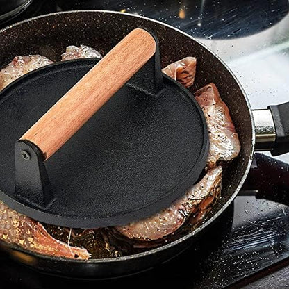 Leonyo 6 Inch Cast Iron Smasher Burger Press - Image 6