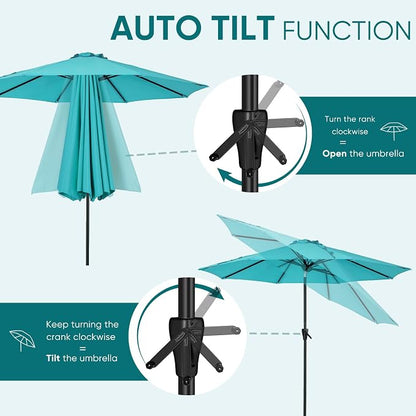 Tempera Patio Market Outdoor Table Umbrella - Image 2