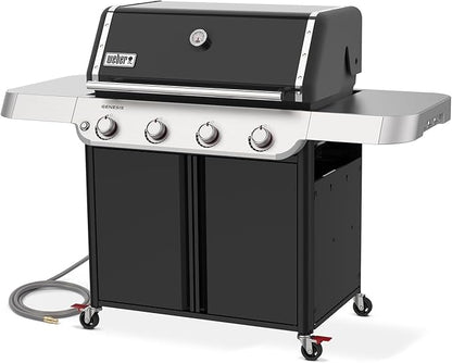 Weber Genesis E-415 Natural Gas Grill for Outdoor Grilling, 4 Burners, Black