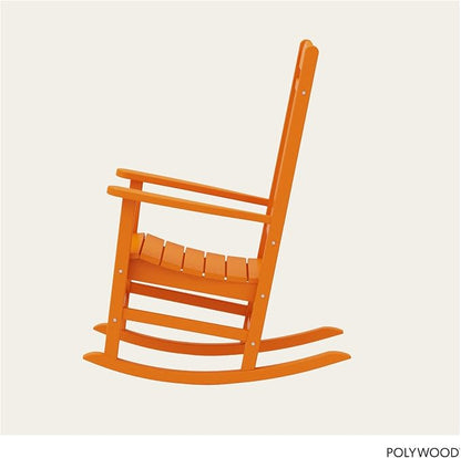 POLYWOOD Presidential Rocking Chair in Tangerine - Image 5