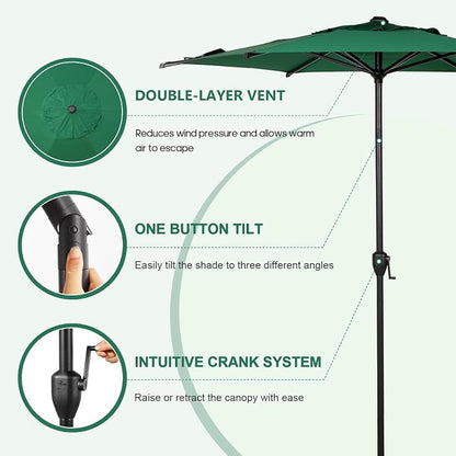 Abba Patio 7.5FT Lyon Outdoor Patio Umbrella Outdoor Table Umbrella - Image 2