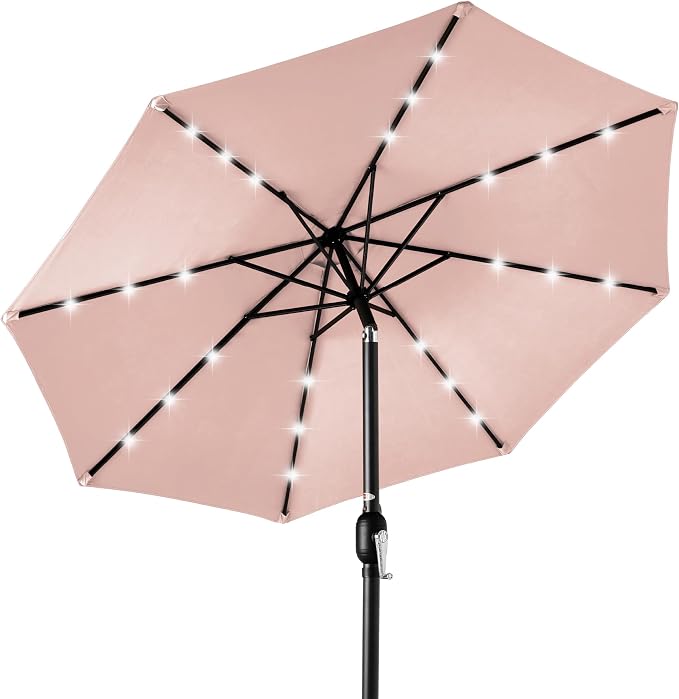 Best Choice Products 10ft Solar Polyester LED Lighted Patio Umbrella w/Tilt by Unknown