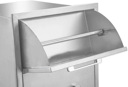 yuxiangBBQ 17" W x 30" H x 21" D Stainless Steel Outdoor Kitchen Drawers BBQ Drawers Double Access Drawer w/Paper Towel Holder Drawer Combo Flush Mount for Outdoor Kitchens Or BBQ Island