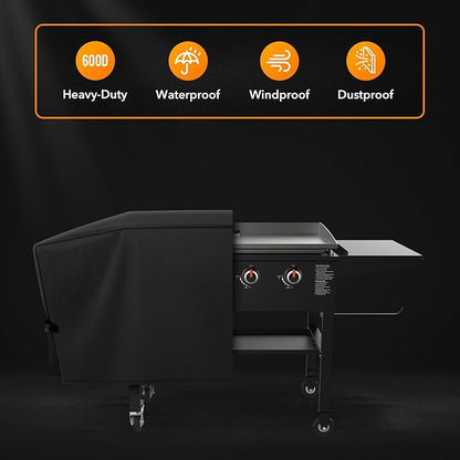 ZBXFCSH Outdoor Grill Griddle Cover fits for 1528 Blackstone 36 inch 4 Burner Griddle, Heavy Duty Flat Top Griddle Station Cover with Waterproof Sealed Seams, Durable FadeStop Material