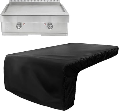 Cover for Turbo Teppanyaki Griddle Built-in,Heavy Duty 600D Waterproof Outdoor Grill Burner Cover with Plush Lining,26''L x 32''W x 13''H,Black