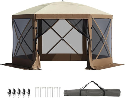 Aoxun 12x12ft Pop Up Gazebo, Gazebo Screen Tent - Image 7