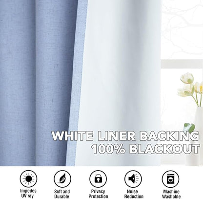 H.VERSAILTEX Linen Curtains 100% Blackout Curtains - Image 6