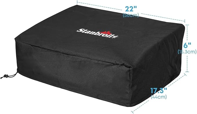 Stanbroil Griddle Cover Fits Blackstone 22”/17" Table Top Griddle Without Hood, 600D Polyester, Replacement Grill Cover for Blackstone 1724