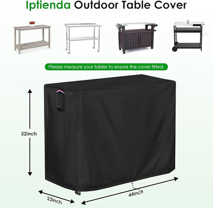 Outdoor Table Cover for Outdoor Bar Buffet Table, 44inch Waterproof Bar Height Patio Furniture Cover for Patio Bar Table,Grill Cart-44"L x 22"W x 32"H