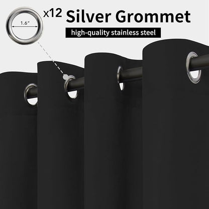 Easy-Going Outdoor Curtains for Patio 1 Panel, 110x120 inch, Weatherproof - Image 2