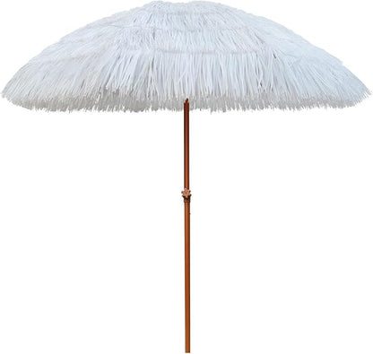 AMMSUN 7.5ft Hula Thatched Hawaiian Tiki Patio Beach Umbrella by AMMSUN