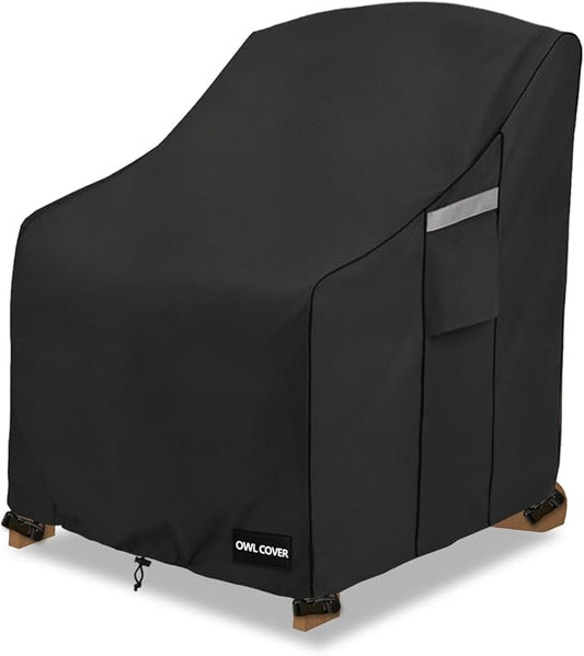 Outdoor Chair Covers 37"W x 40"D x 36"H,600D Heavy Duty Waterproof Patio Chair Cover,Outdoor Furniture Covers for Lawn/Garden Chiar,Black