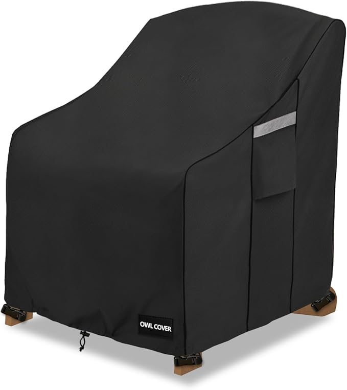 Outdoor Chair Covers 28"W x 31"D x 36"H,600D Heavy Duty Waterproof Patio Chair Cover,Outdoor Furniture Covers for Lawn/Garden Chiar,Black