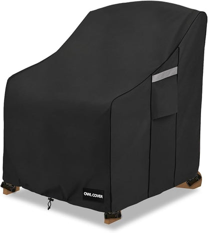 Outdoor Chair Covers 28"W x 31"D x 36"H,600D Heavy Duty Waterproof Patio Chair Cover,Outdoor Furniture Covers for Lawn/Garden Chiar,Black