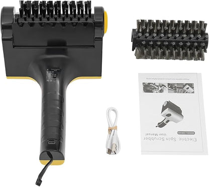 Cordless Electric Grill Cleaning Brush, Outdoor Grill Cleaner with Water Spray, Speed Adjustment Battery Operated Grill Brush, Power Grill Grate Cleaner for BBQ, Floors and Kitchen