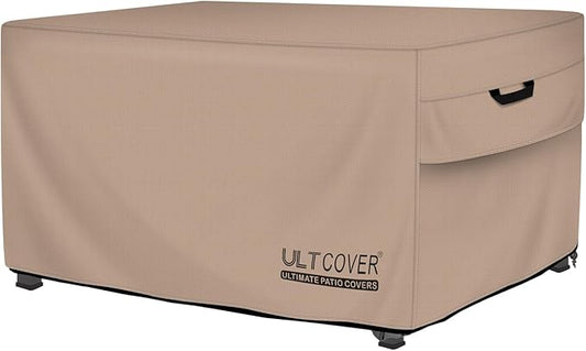 ULTCOVER Rectangular Gas Fire Pit Table Cover 52x34 inch Waterproof Heavy Duty Firepit Cover
