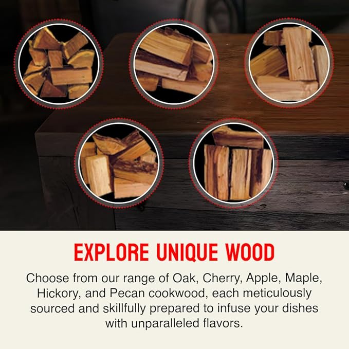 Smoking Wood Mini Splits, 6-Inch Firewood Logs, Naturally-Cured Pecan Hardwood for Wood-Fired Ovens, Smokers, BBQ & Charcoal Grills, USA Made, 12-17 lbs., 800 Cubic Inches