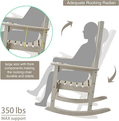 Oversized Outdoor Rocking Chair, Porch Rocker - Image 4