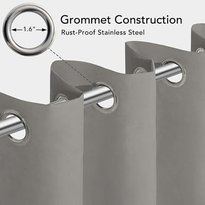 Easy-Going 100% Waterproof Outdoor Curtains 54x96 inch, Gazebo and Pergola 2 - Image 3
