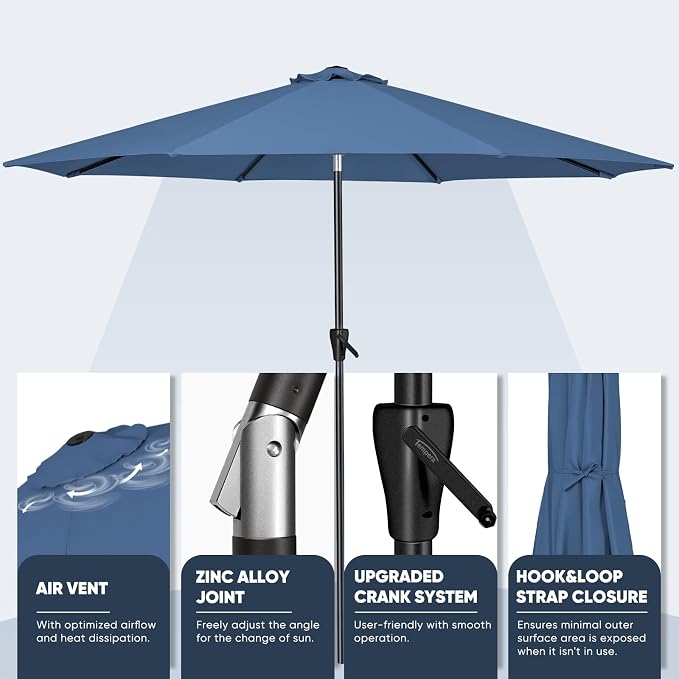 Tempera Patio Market Outdoor Table Umbrella - Image 4