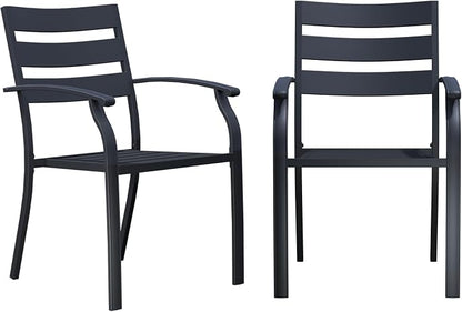 Patio Dining Chairs Set of 2, Metal Patio Furniture Set - Image 9