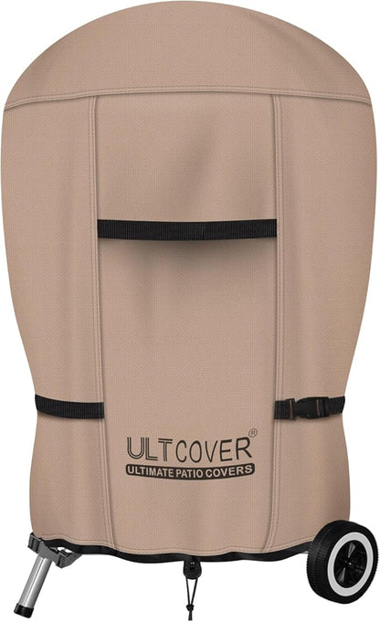 ULTCOVER Outdoor Waterproof Charcoal Kettle Grill Cover for Most 18 inch Round Smoker Size Up to 23” Dia x 32” H