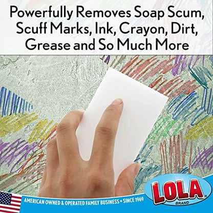 LOLA Rubaway Eraser Pad, Melamine Sponge, 2 Pack, Comparable to Popular Brand - Image 2