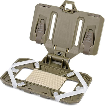 Tactical Vest Folding Plate Carrier Phone Bracket Holder, Universal Chest Phone Mount for Screen Size 4.7"-6.7", for MOLLE System