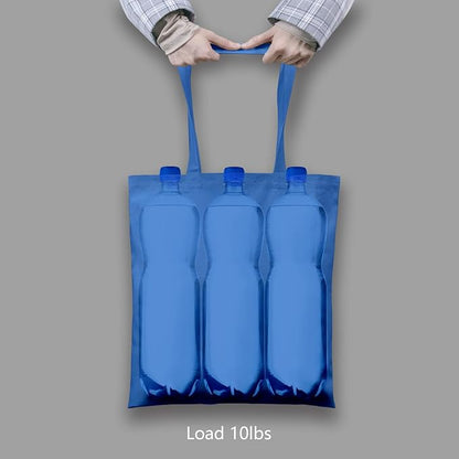 TOPDesign 6-Pack Economical 16"x15" Ocean Blue Cotton Tote Bags, Lightweight Medium Reusable Grocery Shopping Cloth Bags, Suitable for DIY, Advertising, Promotion, Gift, Activity