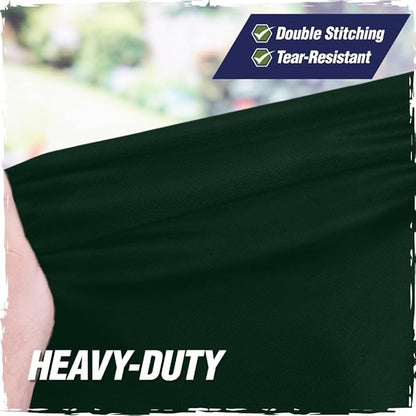 RUGGED RHINO 58 Inch Heavy Duty Grill Cover for Outdoor Grills, All Season Three Layer Waterproof UV Resistant Windproof Gas BBQ Covers, Compatible for Weber Char-Broil Pit Boss Traeger and More Green